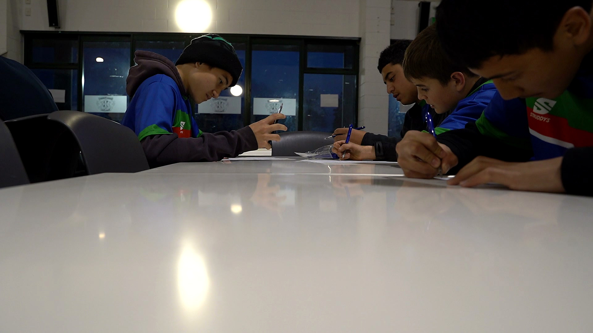 Students working together in the Apex Foundation Student Journey programme